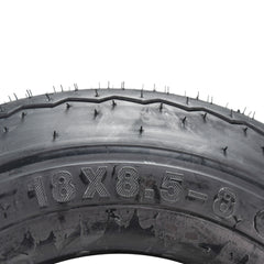 Kenda 18x8.5-8 Golf Cart Tire & White Wheel Assembled Kit w/ Keychain 2 Pack