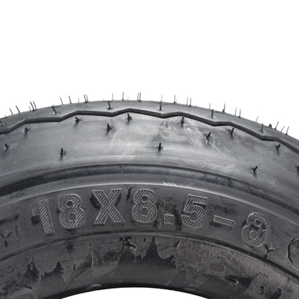 Kenda 18x8.5-8 Golf Cart Tire & White Wheel Assembled Kit w/ Keychain 2 Pack