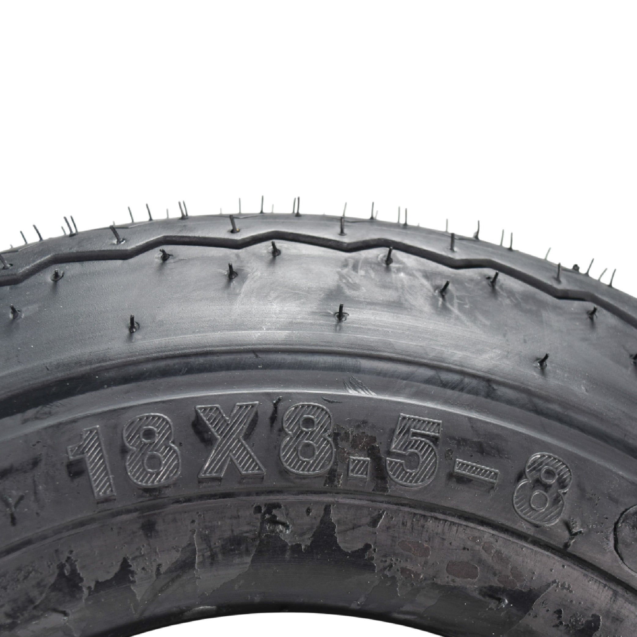 Kenda 18x8.5-8 Golf Cart Tire & White Wheel Assembled Kit w/ Keychain 4 Pack