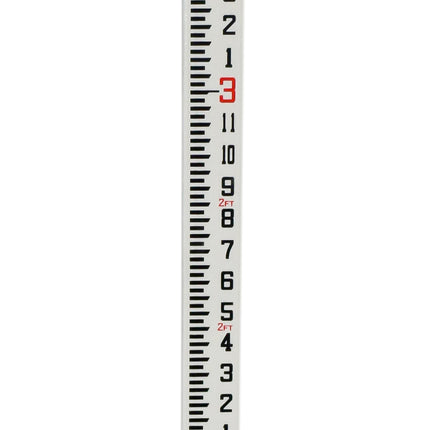 Sokkia 1005149-01 Heavy Duty 13-Foot Fiberglass Leveling Rod with Inches Graduation - Waterproof, Corrosion-Resistant Telescoping Grade Rod for Laser Levels, Construction & Surveying