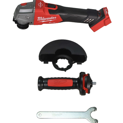 Milwaukee 2889‑20 M18 FUEL 18V Brushless 4‑1/2" / 5" Variable Speed Braking Grinder, 3,500–8,500 RPM, RAPIDSTOP Brake, Slide Switch Lock‑On, Cordless Angle Grinder (Bare Tool)