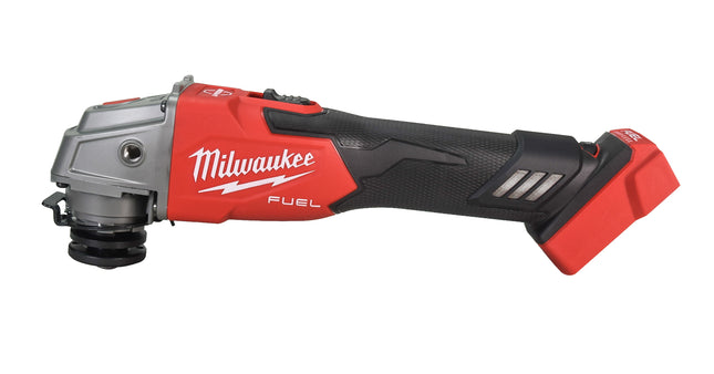Milwaukee 2889‑20 M18 FUEL 18V Brushless 4‑1/2" / 5" Variable Speed Braking Grinder, 3,500–8,500 RPM, RAPIDSTOP Brake, Slide Switch Lock‑On, Cordless Angle Grinder (Bare Tool)