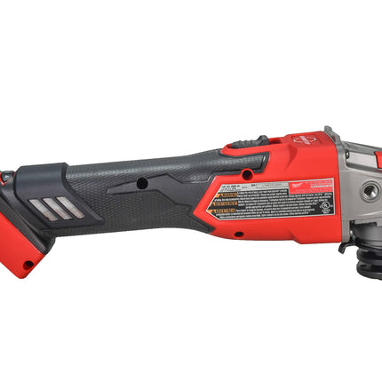 Milwaukee 2889‑20 M18 FUEL 18V Brushless 4‑1/2" / 5" Variable Speed Braking Grinder, 3,500–8,500 RPM, RAPIDSTOP Brake, Slide Switch Lock‑On, Cordless Angle Grinder (Bare Tool)