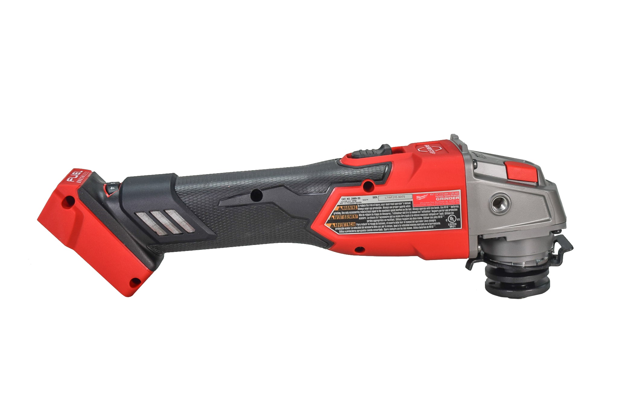 Milwaukee 2889-20 18V 4-1/2" - / 5" Variable Speed Braking Grinder (Bare Tool)