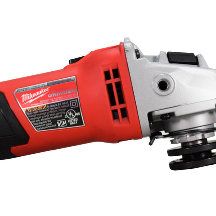 Milwaukee 6130-33 7 Amp Corded 4-1/2 in. Small Angle Grinder with Sliding Lock-On Switch