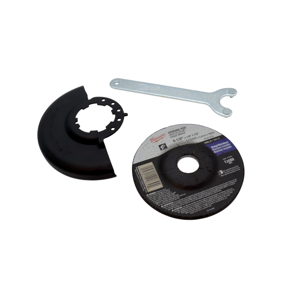 Milwaukee 6142-30 4-1/2" 11A Small Angle Grinder, Lock on, Overload Protection