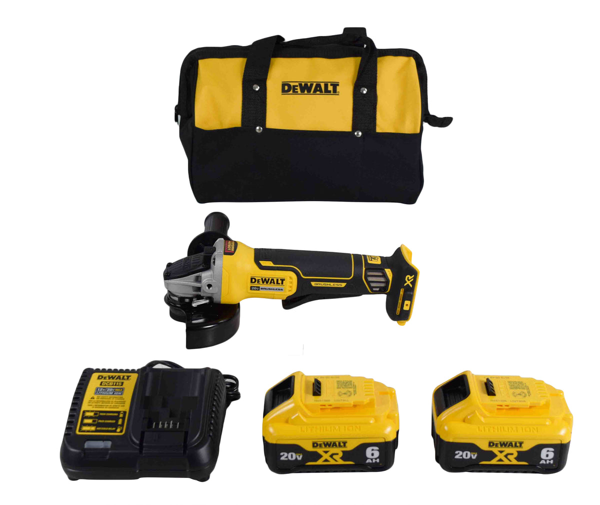 DEWALT DCG413R2 20V MAX XR 4.5" Brushless Paddle Switch Small Angle Grinder Kit with Kickback Brake