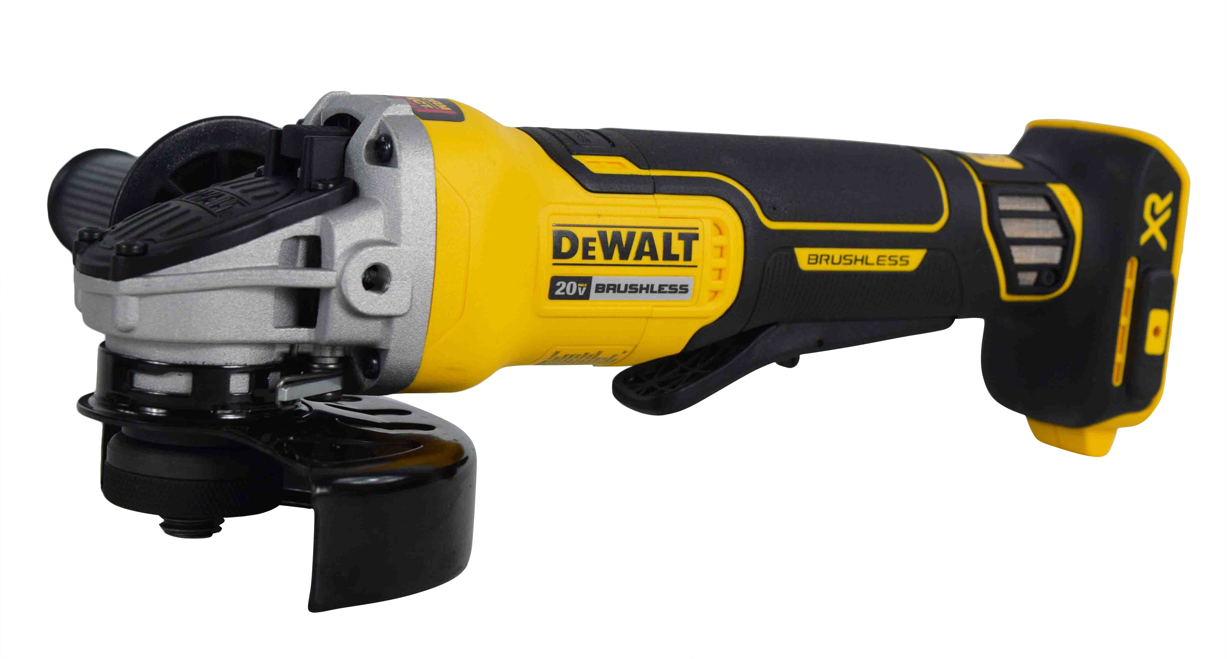 DEWALT DCG413R2 20V MAX XR 4.5" Brushless Paddle Switch Small Angle Grinder Kit with Kickback Brake