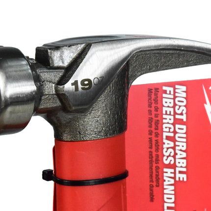 Milwaukee Electric Tool 48-22-9316 Smooth Poly Fiberglass Hammer, 19oz