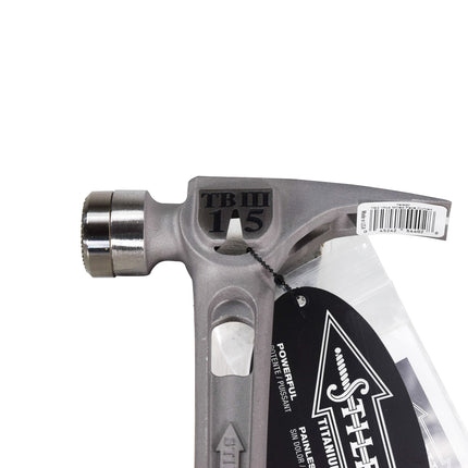 Stiletto TB3MC 15 oz Ti-Bone III Titanium Hammer with Milled Face Curved Handle