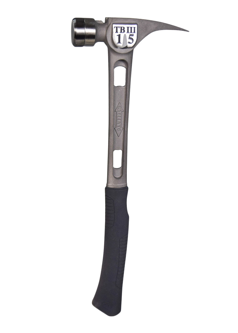 Stiletto TB3SC 15 oz TiBone III Titanium Hammer with Smooth Face Curved Handle