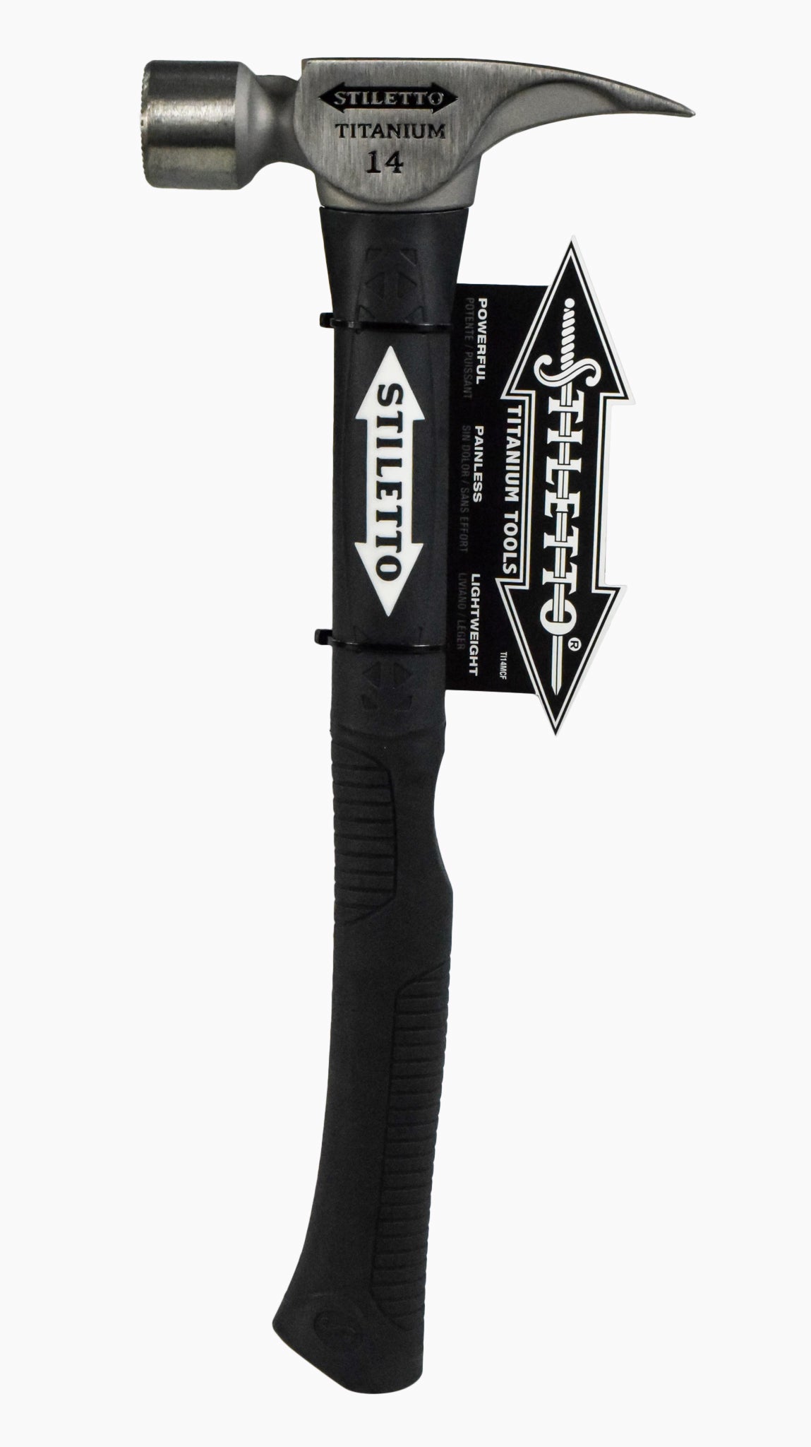 Stiletto TI14MC-F 16-Inch 14-Oz Titanium Milled Curved Fiberglass Handle Hammer