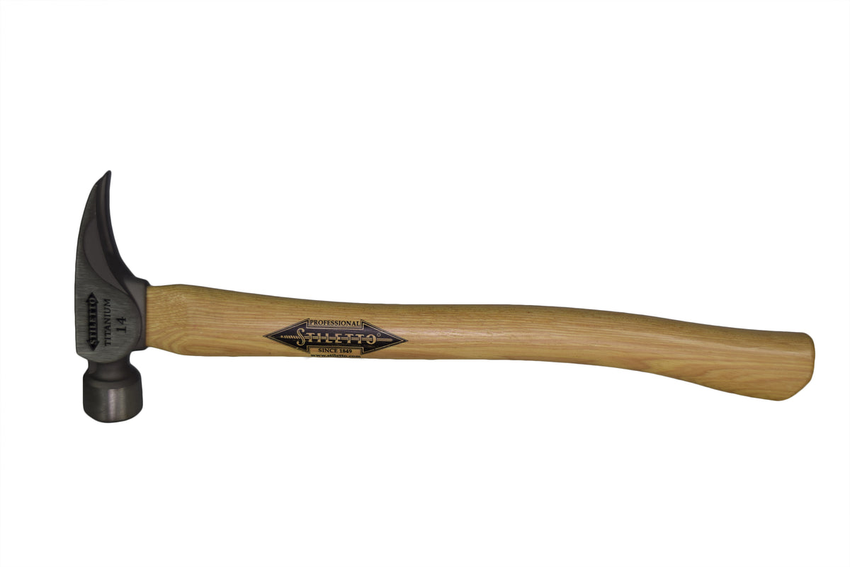 Stiletto TI14SC 14oz. Titanium Smooth Face Hammer with 18" Curved Hickory Handle