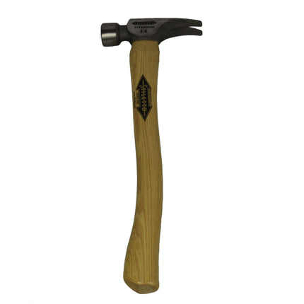 Stiletto TI14SC 14oz. Titanium Smooth Face Hammer with 18" Curved Hickory Handle