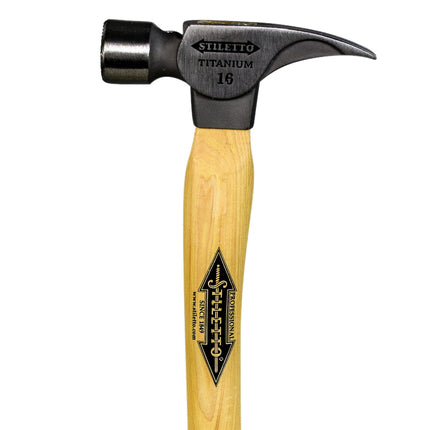 Stiletto TI16MC 16oz Titanium MuscleHead Framer Hammer with Milled Face
