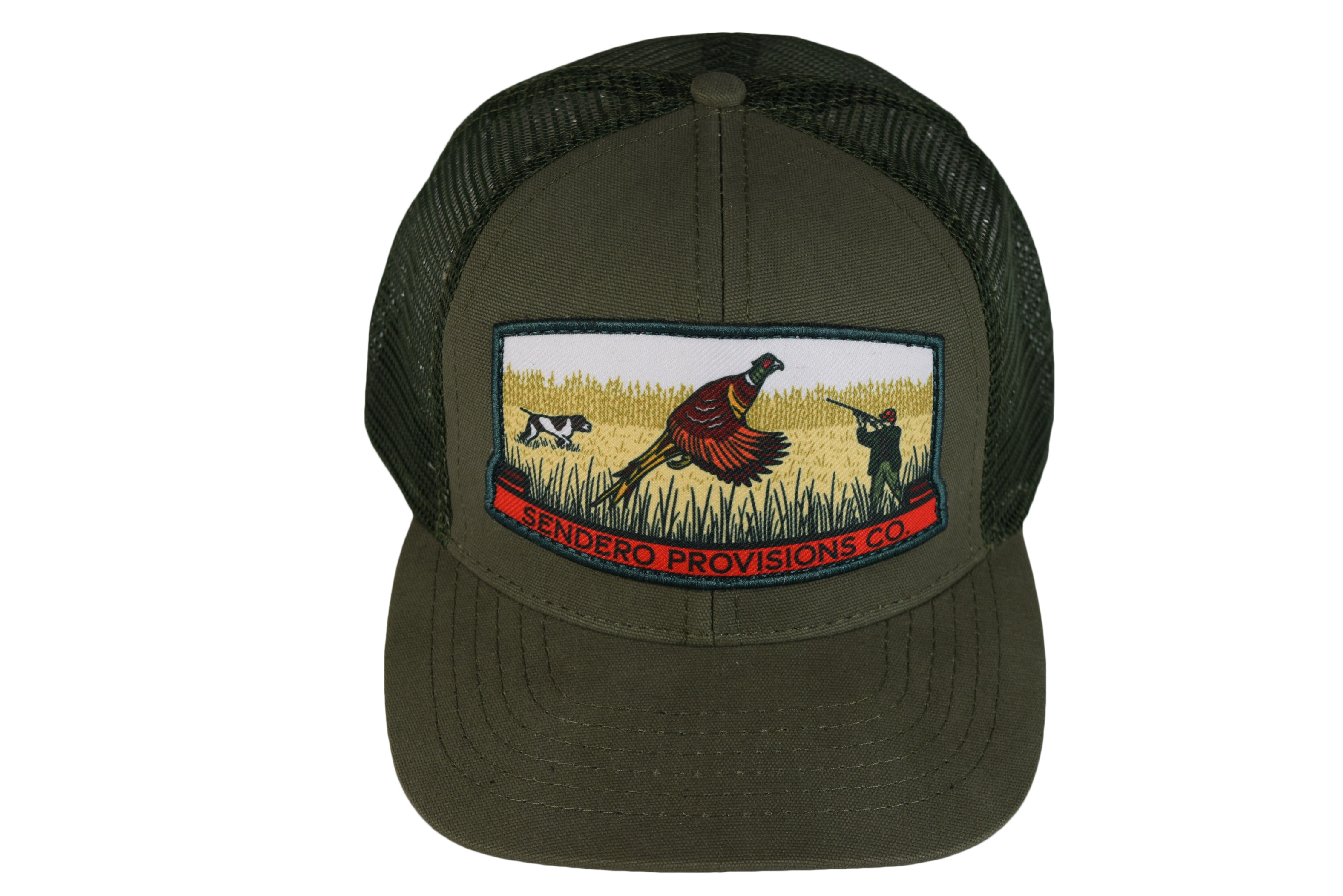 Sendero Provisions Co. Bird Hunter Mesh Snapback Hat (Jalapeno/Olive) - One Size