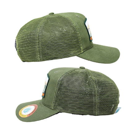 Sendero Provisions Co. Bird Hunter Adjustable Snapback Hat with Woven Patch & Mesh Back for Breathability (Jalapeno/Olive) - One Size