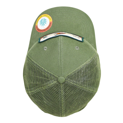 Sendero Provisions Co. Bird Hunter Adjustable Snapback Hat with Woven Patch & Mesh Back for Breathability (Jalapeno/Olive) - One Size