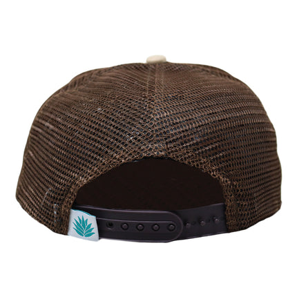 Sendero Provisions Co. Fly Fisher Adjustable Snapback Hat with Sublimated Patch & Mesh Back for Breathability (Khaki/Brown) - One Size