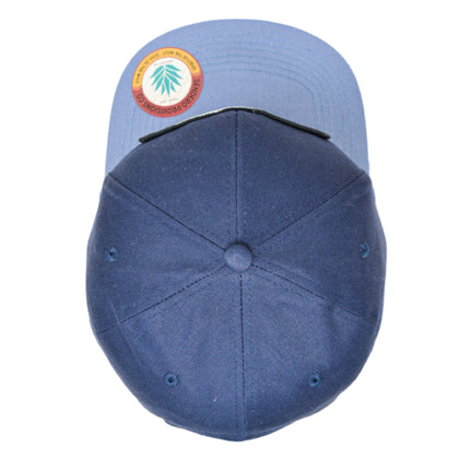 Sendero Provisions Co. Rocky Mountain National Park Adjustable Snapback Rope Hat with Woven Patch & Topographic Map Undervisor (Blue) - One Size