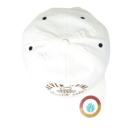 Sendero Provisions Co. Shootin' Hand Adjustable Strapback Hat with Screen Printed Design (White) - One Size