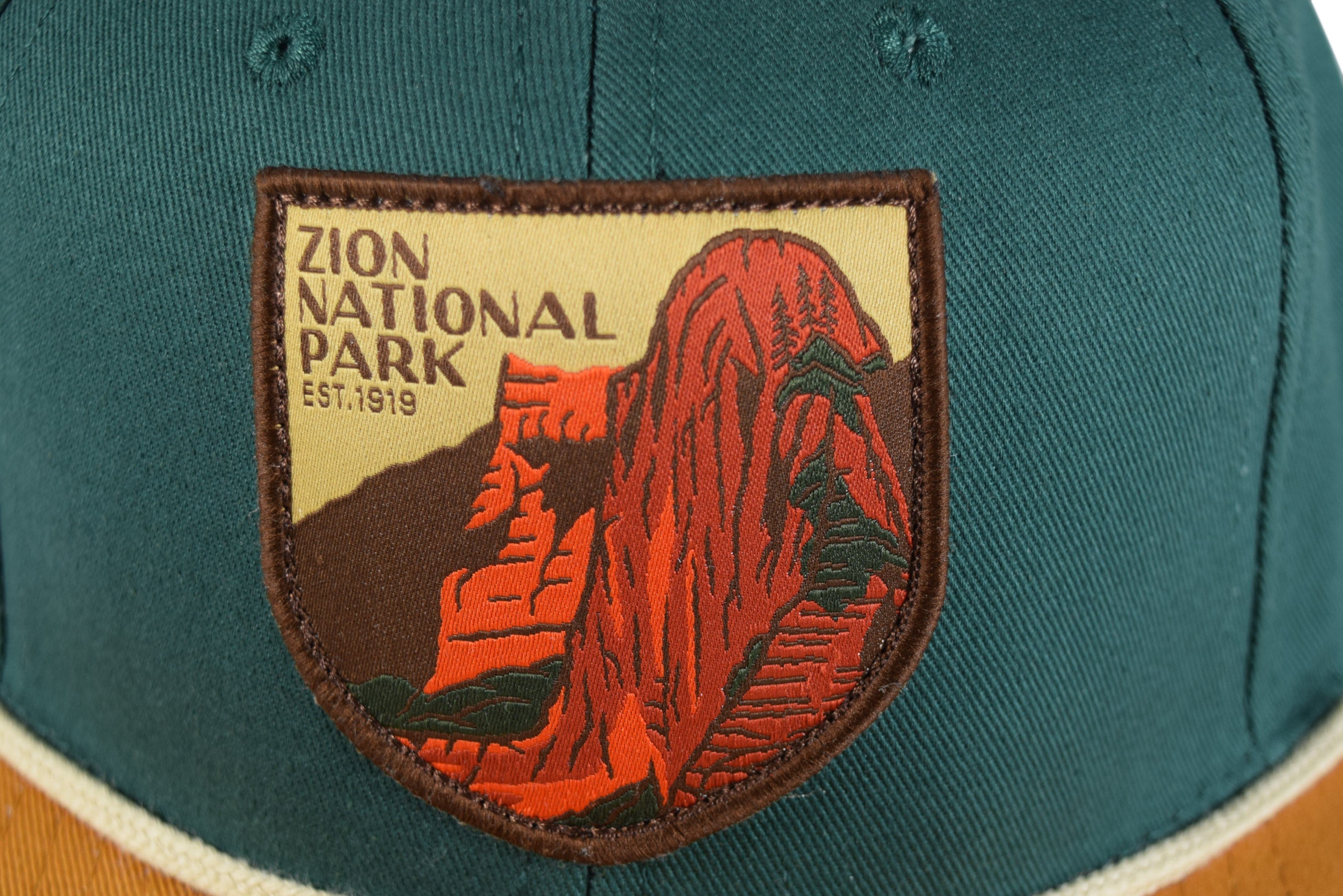 Sendero Provisions Co. Zion National Park Rope Snapback Hat (Green/Brown)