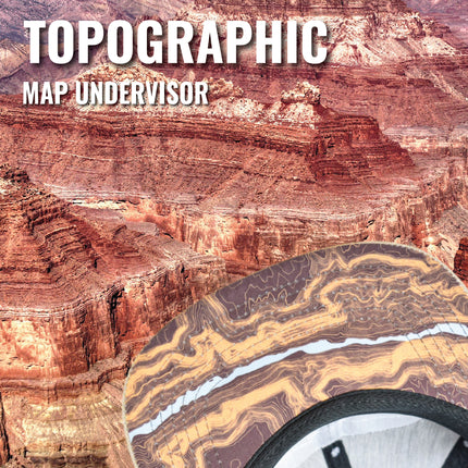 Sendero Provisions Co. Grand Canyon National Park Adjustable Snapback Rope Hat with Woven Patch & Topographic Map Undervisor (Wine/Khaki) - One Size