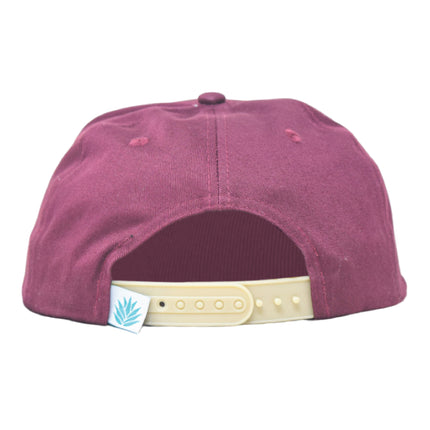 Sendero Provisions Co. Grand Canyon National Park Adjustable Snapback Rope Hat with Woven Patch & Topographic Map Undervisor (Wine/Khaki) - One Size