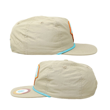 Sendero Provisions Co. Keepin' It Reel Adjustable Snapback Hat with Screen Printed Patch & Braided Rope (Khaki) - One Size