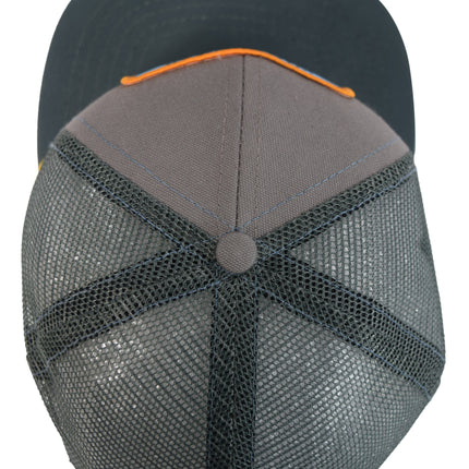 Sendero Provisions Co. Wind River Range Adjustable Meshback Snapback Rope Hat with Woven Patch & Braided Rope (Gray) - One Size