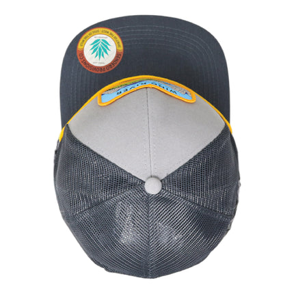 Sendero Provisions Co. Wind River Range Adjustable Meshback Snapback Rope Hat with Woven Patch & Braided Rope (Gray) - One Size