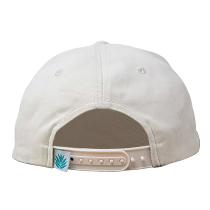 Sendero Provisions Co. Arches National Park Adjustable Snapback Rope Hat with Woven Patch & Topographic Map Undervisor (Bone/Peacock) - One Size