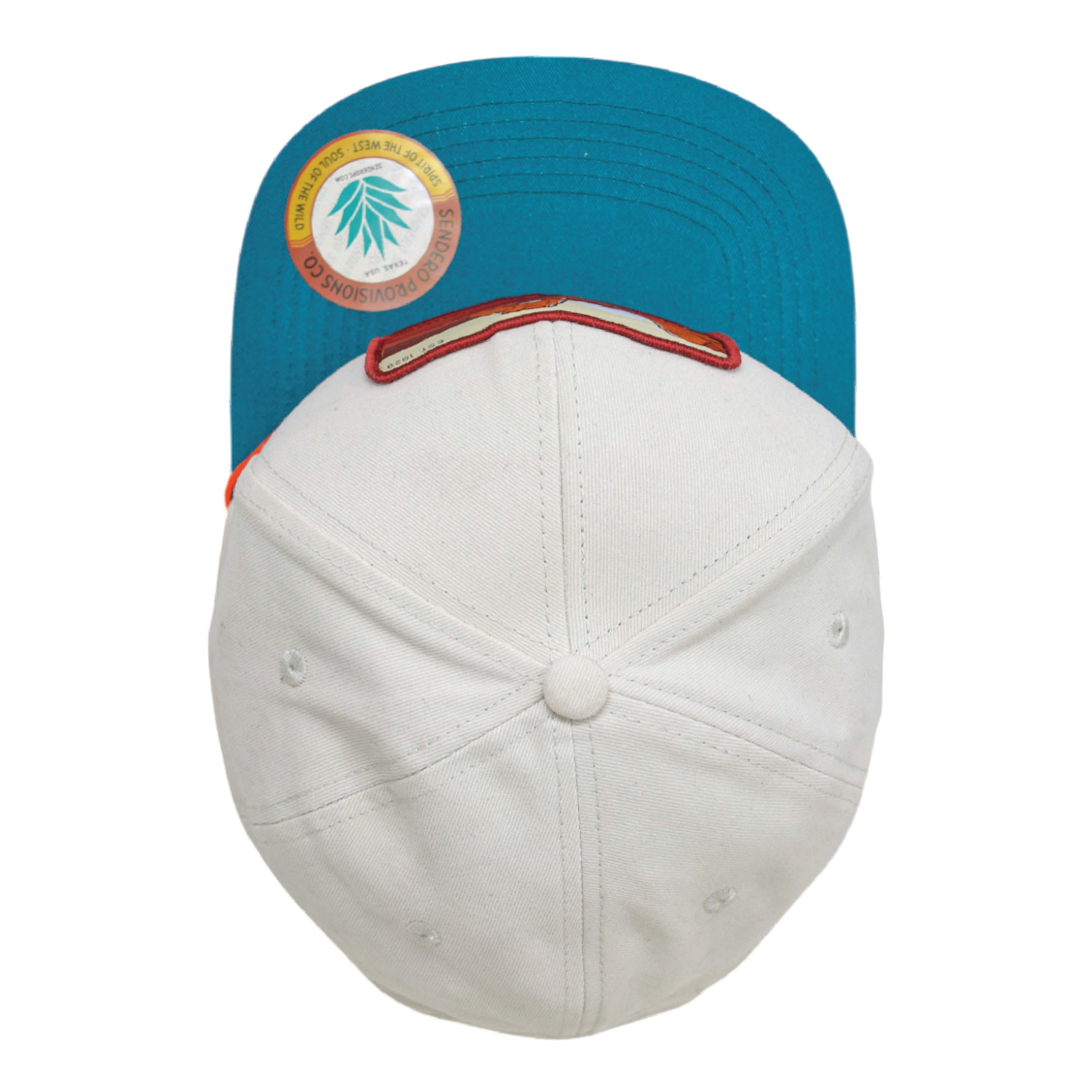 Sendero Provisions Co. Arches National Park Snapback Cap (Off White/Teal)