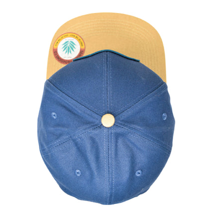 Sendero Provisions Co. Smoky Mountain National Park Adjustable Snapback Rope Hat with Woven Patch & Topographic Map Undervisor (Storm/Honey) - One Size