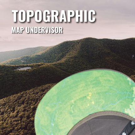 Sendero Provisions Co. Shenandoah National Park Adjustable Snapback Rope Hat with Woven Patch & Topographic Map Undervisor (Brown/Green) - One Size