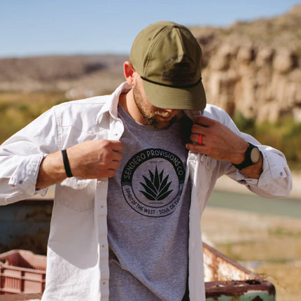 Sendero Provisions Co. Chupacabra Adjustable Snapback Hat with Felt Design & Braided Rope (Green/Midnight Black) - One Size