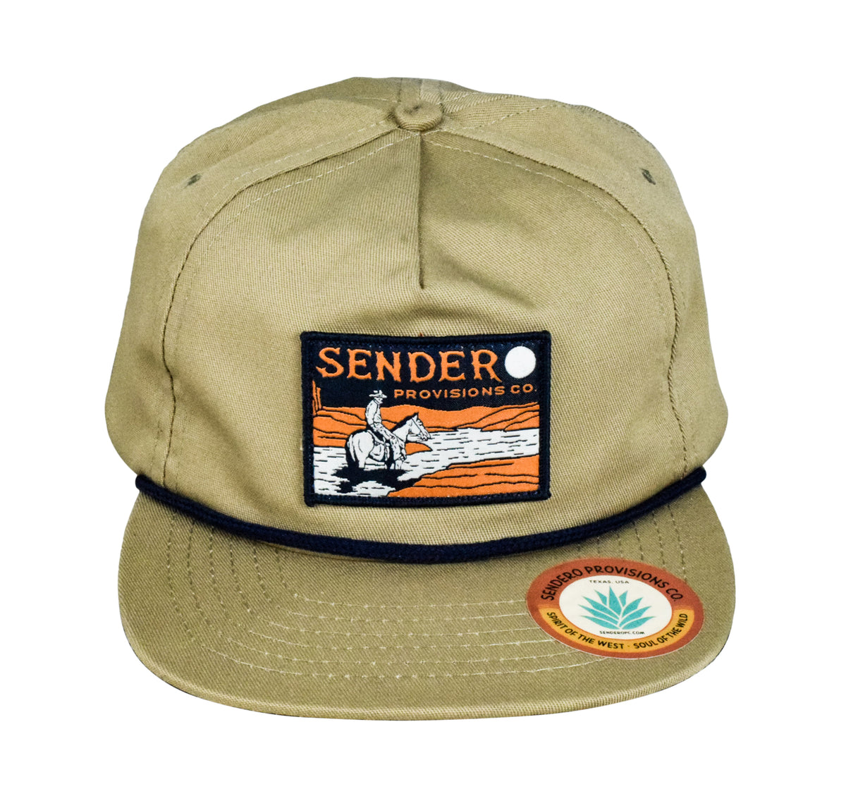 Sendero Provisions Co. Lone Rider Adjustable Snapback Hat (Light Brown)