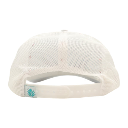 Sendero Provisions Co. Cowboy Adjustable Snapback Foam Trucker Hat with Embroidered Logo & Mesh back (White/Red/Blue) - One Size