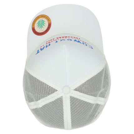 Sendero Provisions Co. Cowboy Adjustable Snapback Foam Trucker Hat with Embroidered Logo & Mesh back (White/Red/Blue) - One Size