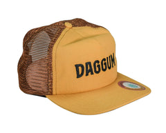 Sendero Provisions Co. Daggum Adjustable Snapback Hat with Chain Stitched Logo & Meshback (Yellow/Brown) - One Size