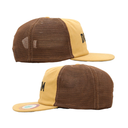 Sendero Provisions Co. Daggum Adjustable Snapback Hat with Chain Stitched Logo & Meshback (Yellow/Brown) - One Size