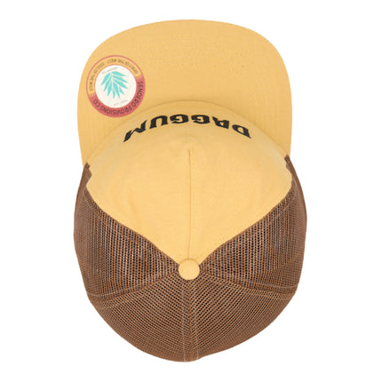 Sendero Provisions Co. Daggum Adjustable Snapback Hat with Chain Stitched Logo & Meshback (Yellow/Brown) - One Size