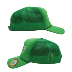 Sendero Provisions Co. Cowboy Adjustable Snapback Foam Trucker Hat with Embroidered Logo & Mesh back (Green/White) - One Size