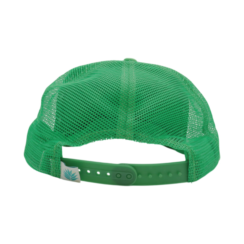 Sendero Provisions Co. Cowboy Adjustable Snapback Foam Trucker Hat with Embroidered Logo & Mesh back (Green/White) - One Size