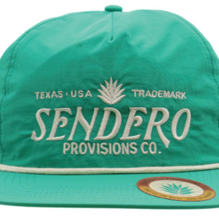 Sendero Provisions Co. Outdoor Adjustable Snapback Rope Hat with Embroidered Logo Design (Teal) - One Size