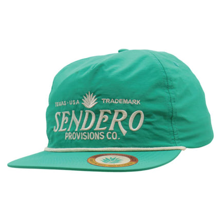 Sendero Provisions Co. Outdoor Adjustable Snapback Rope Hat with Embroidered Logo Design (Teal) - One Size