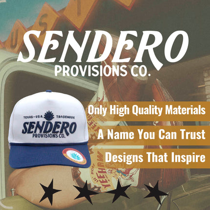 Sendero Provisions Co. Logo Snapback Hat, Cream/Navy, One Size (SPCH123F31CZZ)