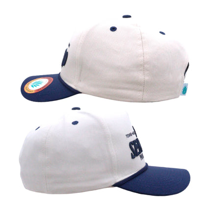 Sendero Provisions Co. Logo Snapback Hat, Cream/Navy, One Size (SPCH123F31CZZ)