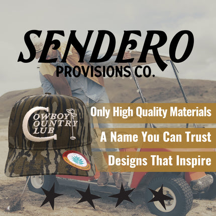 Sendero Provisions Co. Cowboy Country Club Snapback Hat, Camo, One Size