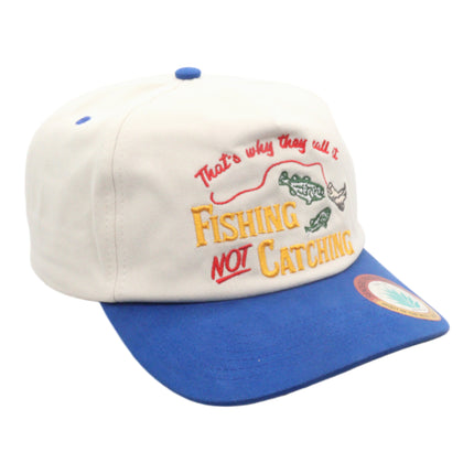 Sendero Provisions Co. Not Catching Hat - 5-Panel Snapback Cap with Embroidered "That's Why They Call It Fishing Not Catching", Cotton Twill, Adjustable Fit, Humorous Fishing Outdoor Hat